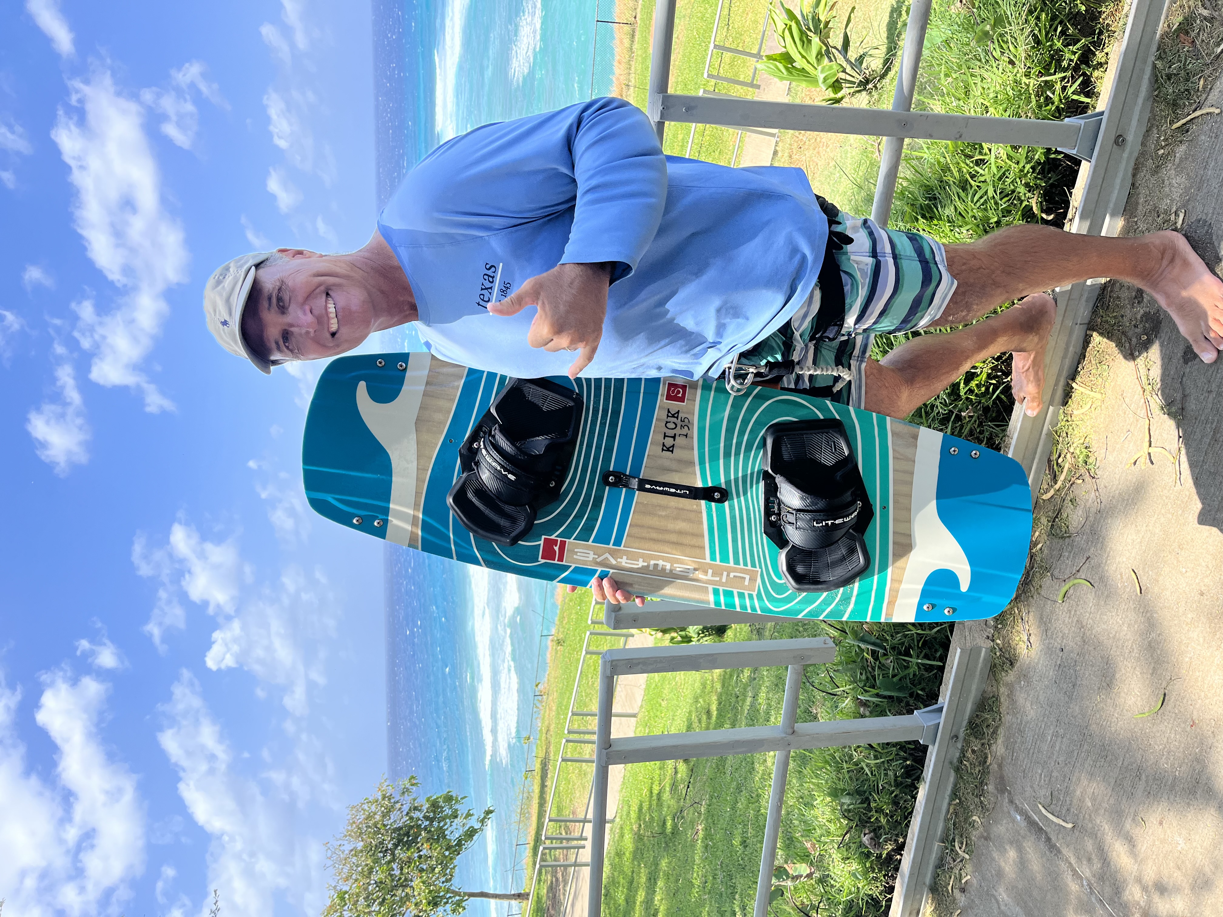 Phillip Money with his board